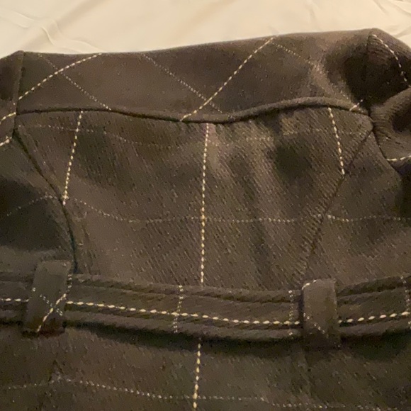 RW&Co smart black pinstripe check wool pea coat Sz S - Picture 4 of 4